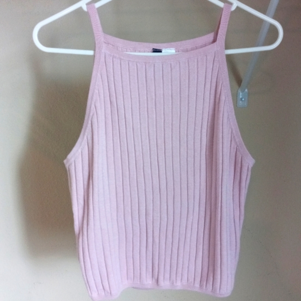 Pink No Sleeve Womens Top